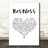 Sonny Burgess Restless White Heart Song Lyric Print