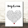 Benji Matthews Daydream White Heart Song Lyric Print