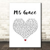 The Tymes Ms Grace White Heart Song Lyric Print