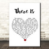 Boxcar Racer There Is White Heart Song Lyric Print