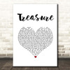 Bruno Mars Treasure White Heart Song Lyric Print