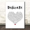 Damien Rice Delicate White Heart Song Lyric Print