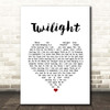 David Gray Twilight White Heart Song Lyric Print