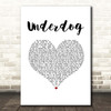 Alicia Keys Underdog White Heart Song Lyric Print