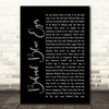 Limp Bizkit Behind Blue Eyes Black Script Song Lyric Quote Print