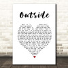 TENDER Outside White Heart Song Lyric Print