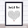 Tiesto Just Be White Heart Song Lyric Print