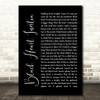 Incubus Black Heart Inertia Black Script Song Lyric Quote Print