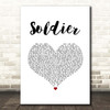 James TW Soldier White Heart Song Lyric Print