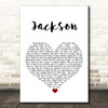 Johnny Cash Jackson White Heart Song Lyric Print