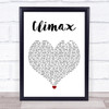 Usher Climax White Heart Song Lyric Print