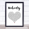 Casting Crowns Nobody White Heart Song Lyric Print