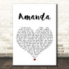 Don Williams Amanda White Heart Song Lyric Print