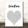 Jacquees London White Heart Song Lyric Print