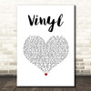 William Michael Morgan Vinyl White Heart Song Lyric Print