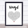 William Michael Morgan Vinyl White Heart Song Lyric Print