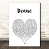 Cam Diane White Heart Song Lyric Print