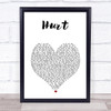 Simra Jasmine Hurt White Heart Song Lyric Print