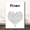 Connie Francis Mama White Heart Song Lyric Print