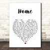 Foo Fighters Home White Heart Song Lyric Print
