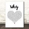 Shawn Mendes Why White Heart Song Lyric Print