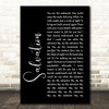 Gabrielle Aplin Salvation Black Script Song Lyric Quote Print