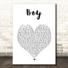 Lee Brice Boy White Heart Song Lyric Print