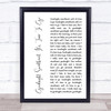 The Platters Goodnight Sweetheart, It's Time To Go White Script Song Lyric Print