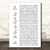 Steps It's The Way You Make Me Feel White Script Song Lyric Print