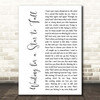 Boy Meets Girl Waiting for a Star to Fall White Script Song Lyric Print