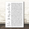 Boyzone I Love The Way You Love Me White Script Song Lyric Print