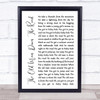 John Fogerty The Old Man Down The Road White Script Song Lyric Print