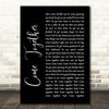 The Beatles Come Together Black Script Song Lyric Quote Print