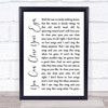 James Taylor You Can Close Your Eyes White Script Song Lyric Print