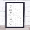 Paul Robeson Swing Low Sweet Chariot White Script Song Lyric Print