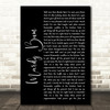 Arctic Monkeys Mardy Bum Black Script Song Lyric Quote Print