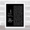 Art Garfunkel All I Know Black Script Song Lyric Quote Print