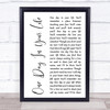 Michael Jackson One Day In Your Life White Script Song Lyric Print