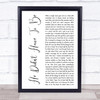 Brad Paisley He Didn't Have To Be White Script Song Lyric Print