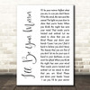 Lou Reed I'll Be Your Mirror White Script Song Lyric Print