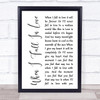 Nat King Cole When I Fall In Love White Script Song Lyric Print