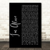 Kasey Chambers I'm Alive Black Script Song Lyric Quote Print