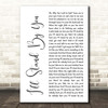 Girls Aloud I'll Stand By You White Script Song Lyric Print