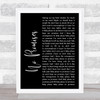 Shawn Mendes No Promises Black Script Song Lyric Quote Print