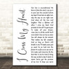 George Strait I Cross My Heart White Script Song Lyric Print