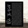 Take That Rule The World Black Script Song Lyric Quote Print