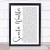 The Neighbourhood Sweater Weather White Script Song Lyric Print