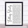 Glen Hansard, Marketa Irglova Falling Slowly White Script Song Lyric Print