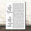 Journey Mother, Father White Script Song Lyric Print