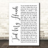 Seether Tied My Hands White Script Song Lyric Print